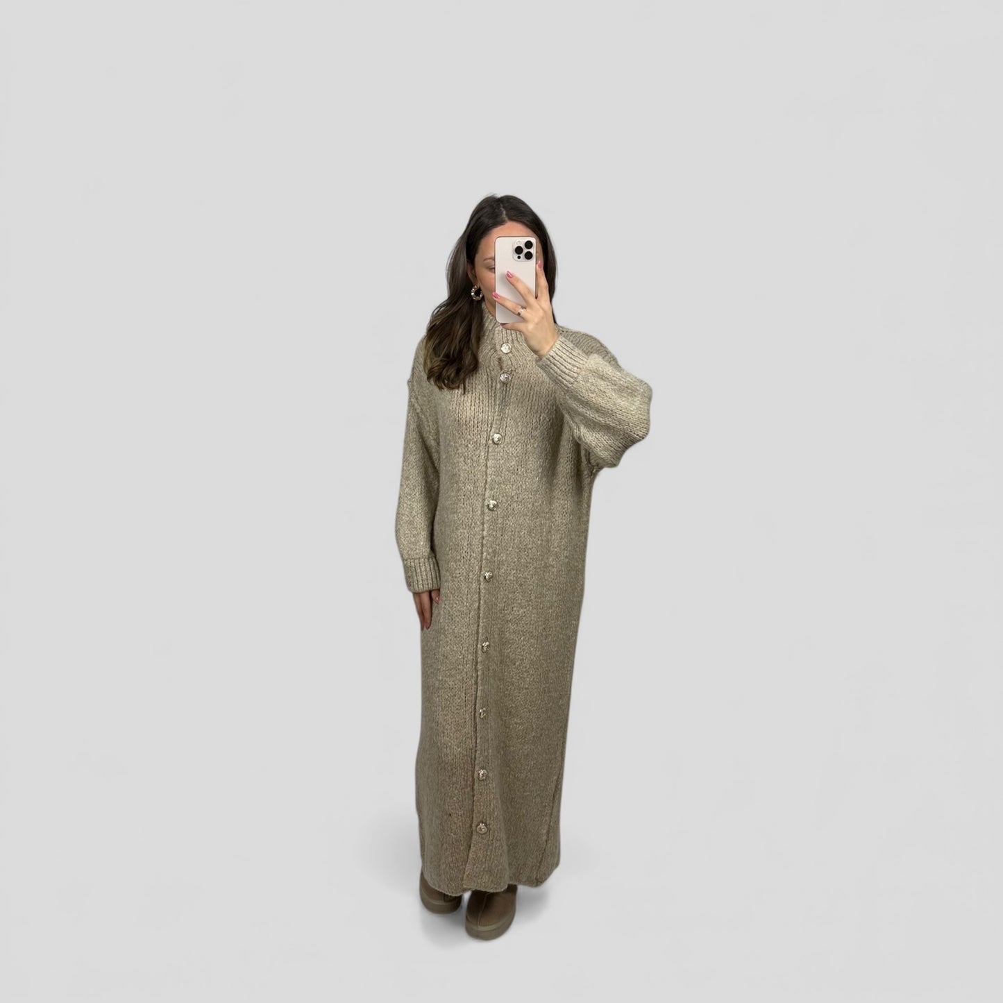Maxi cardigan dress