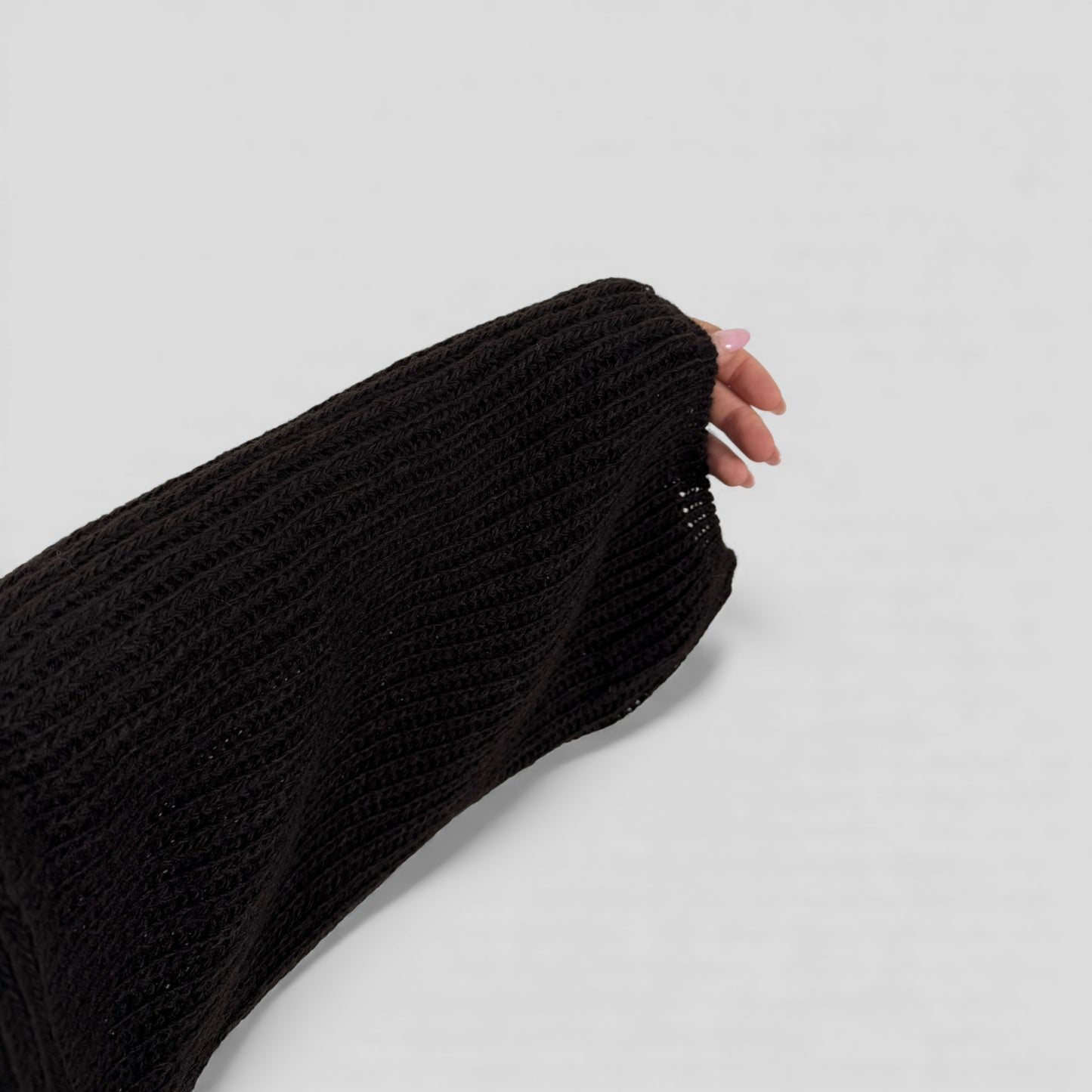Long knit cardigan