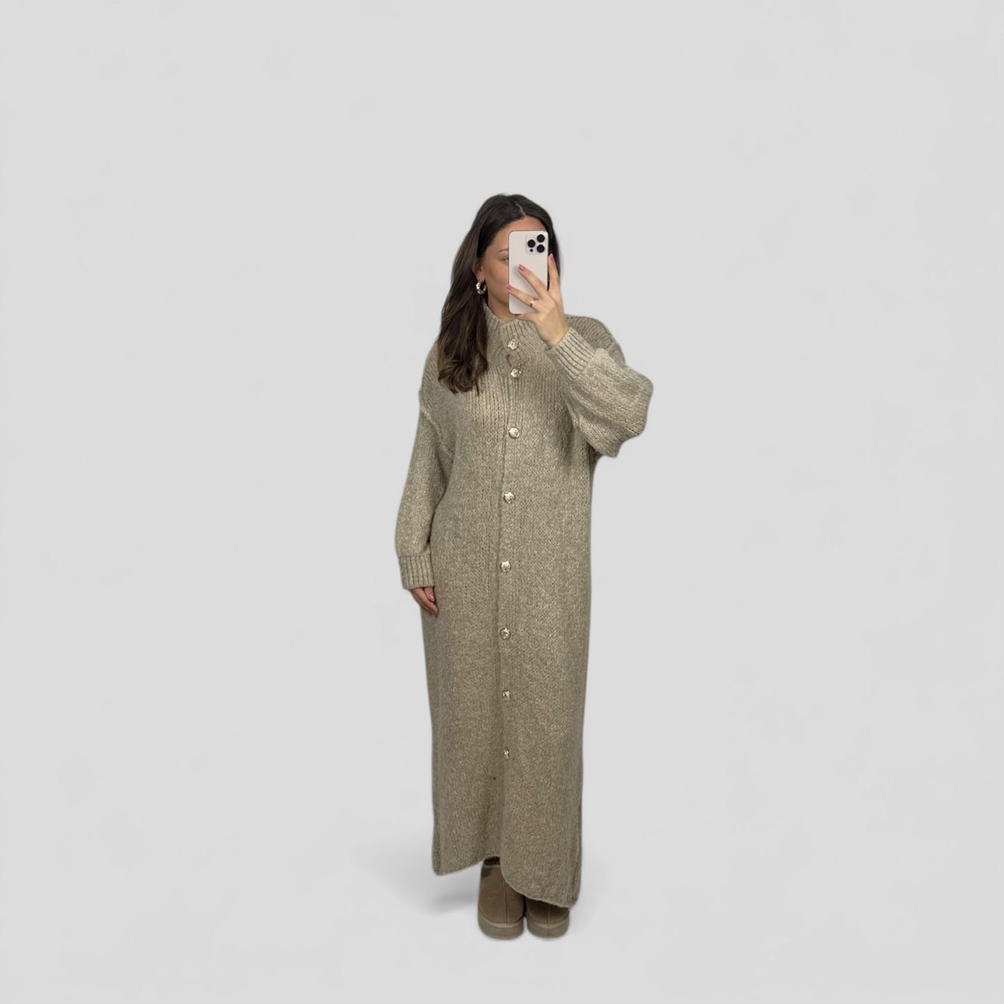 Maxi cardigan dress