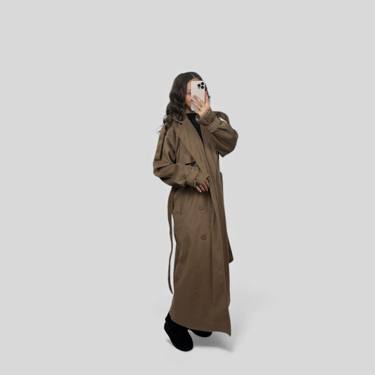 Classic belted trench coat