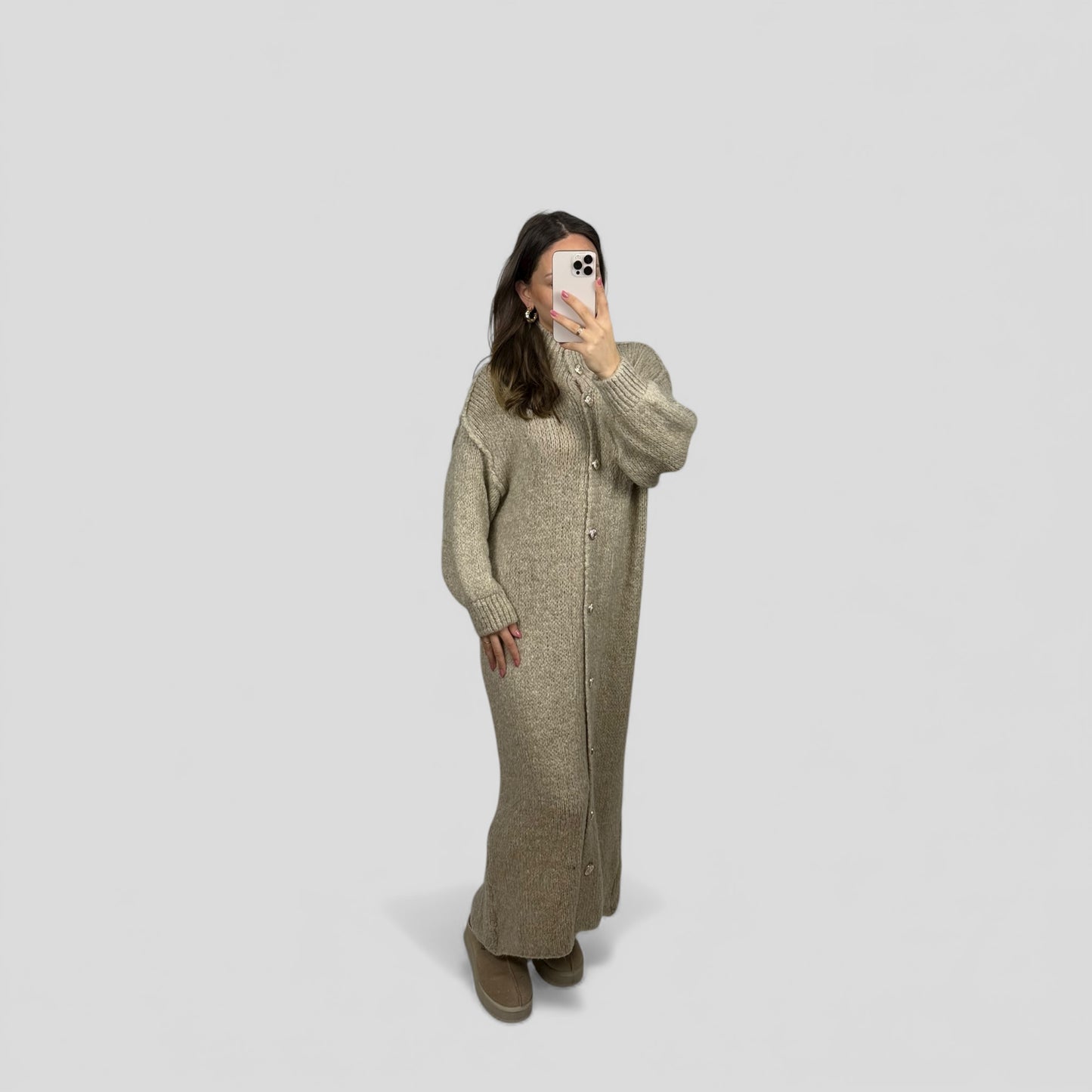 Maxi cardigan dress