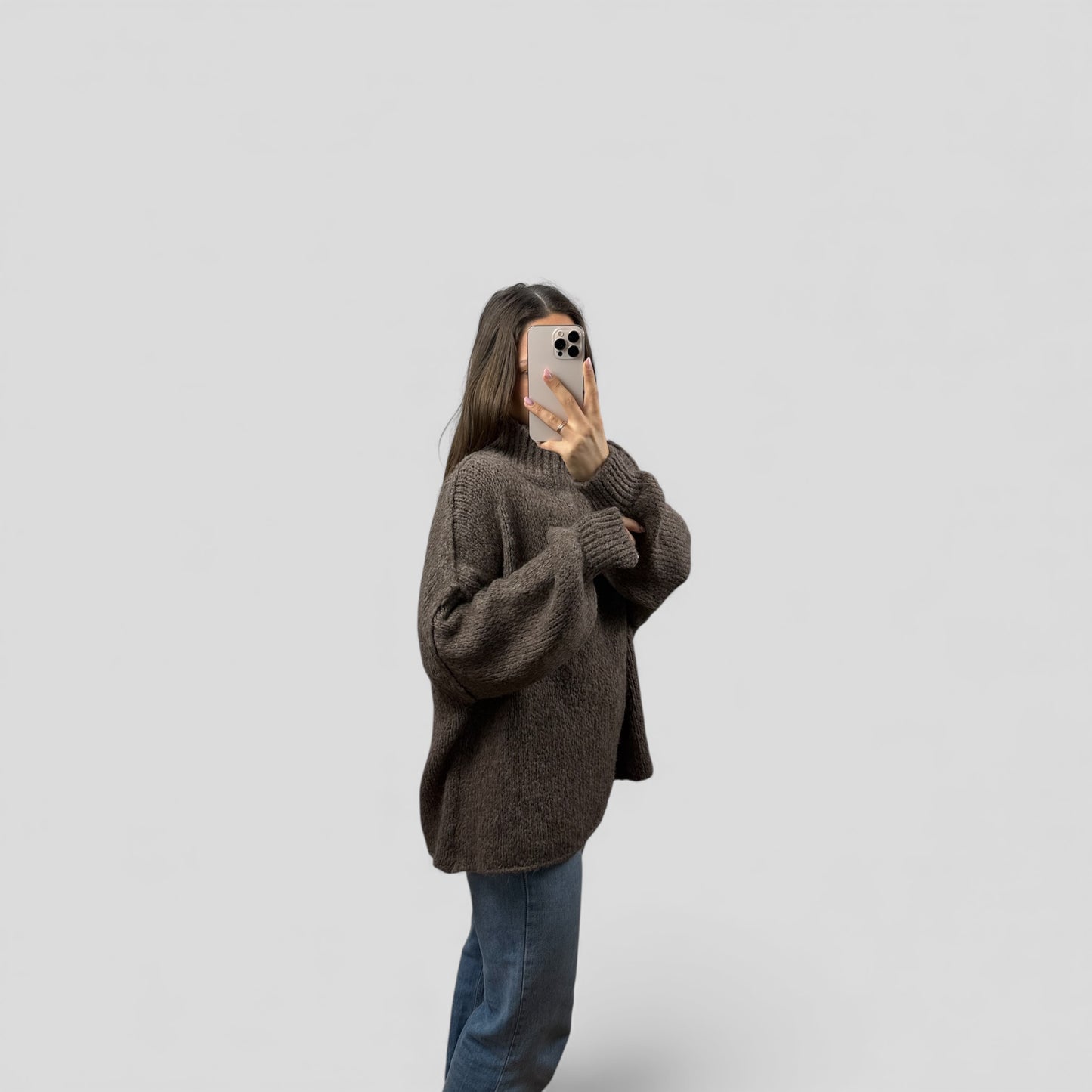 Oversized knit sweater