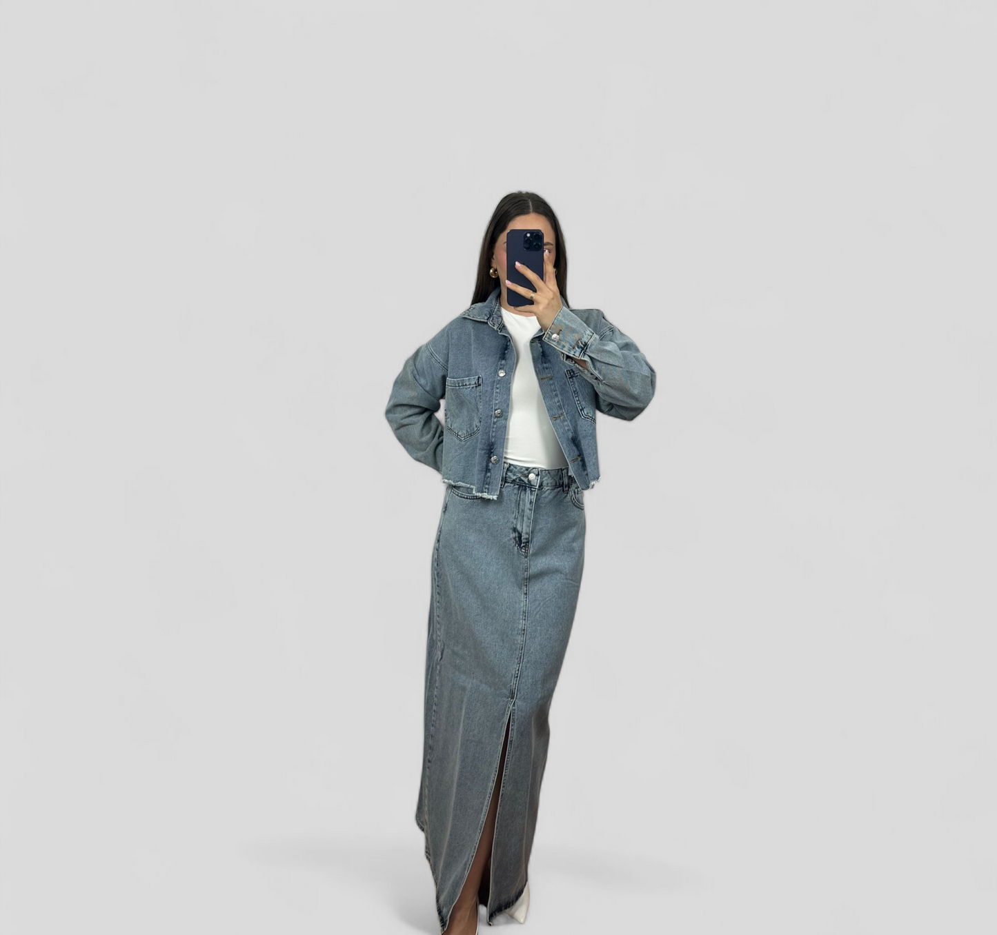Denim set slit