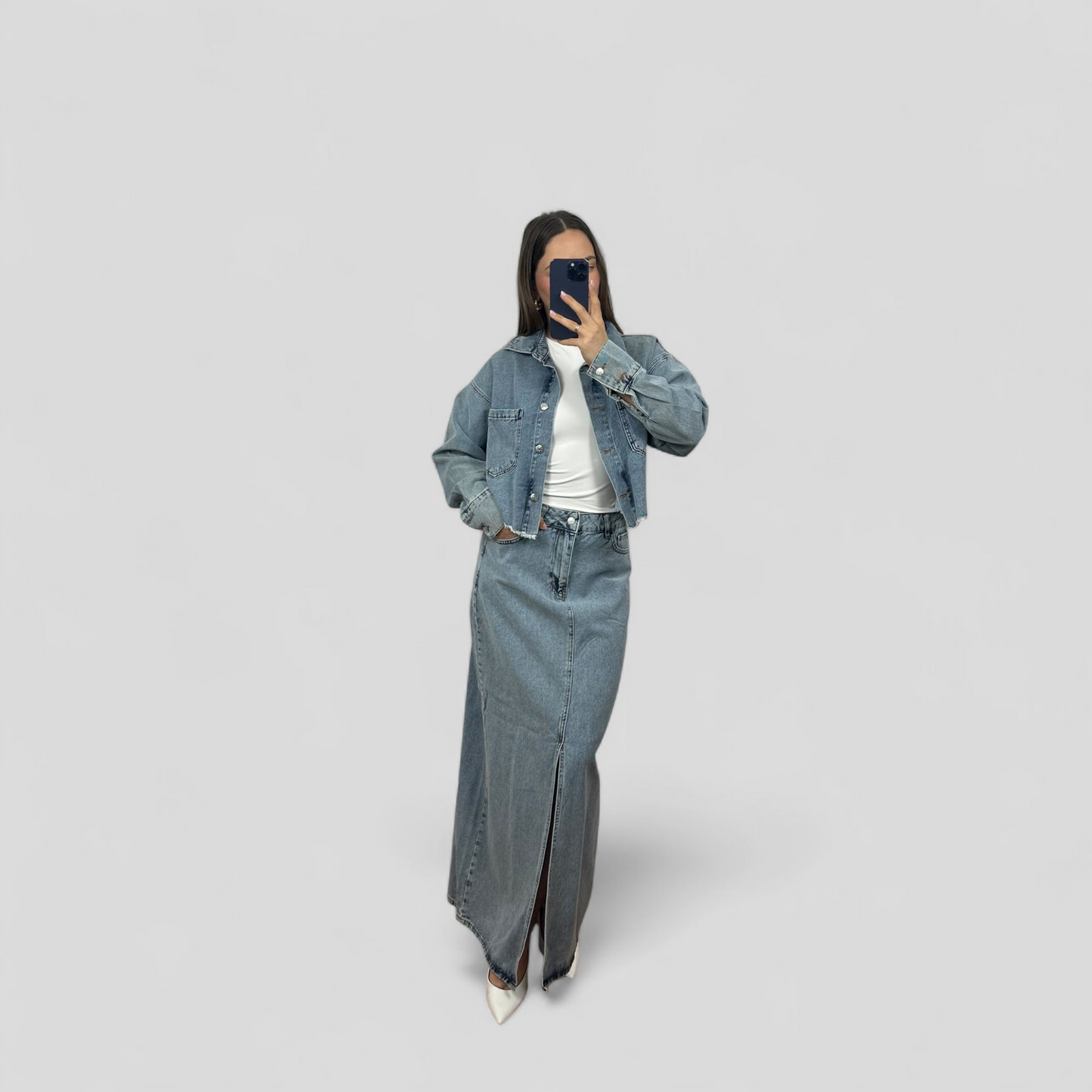 Denim set slit