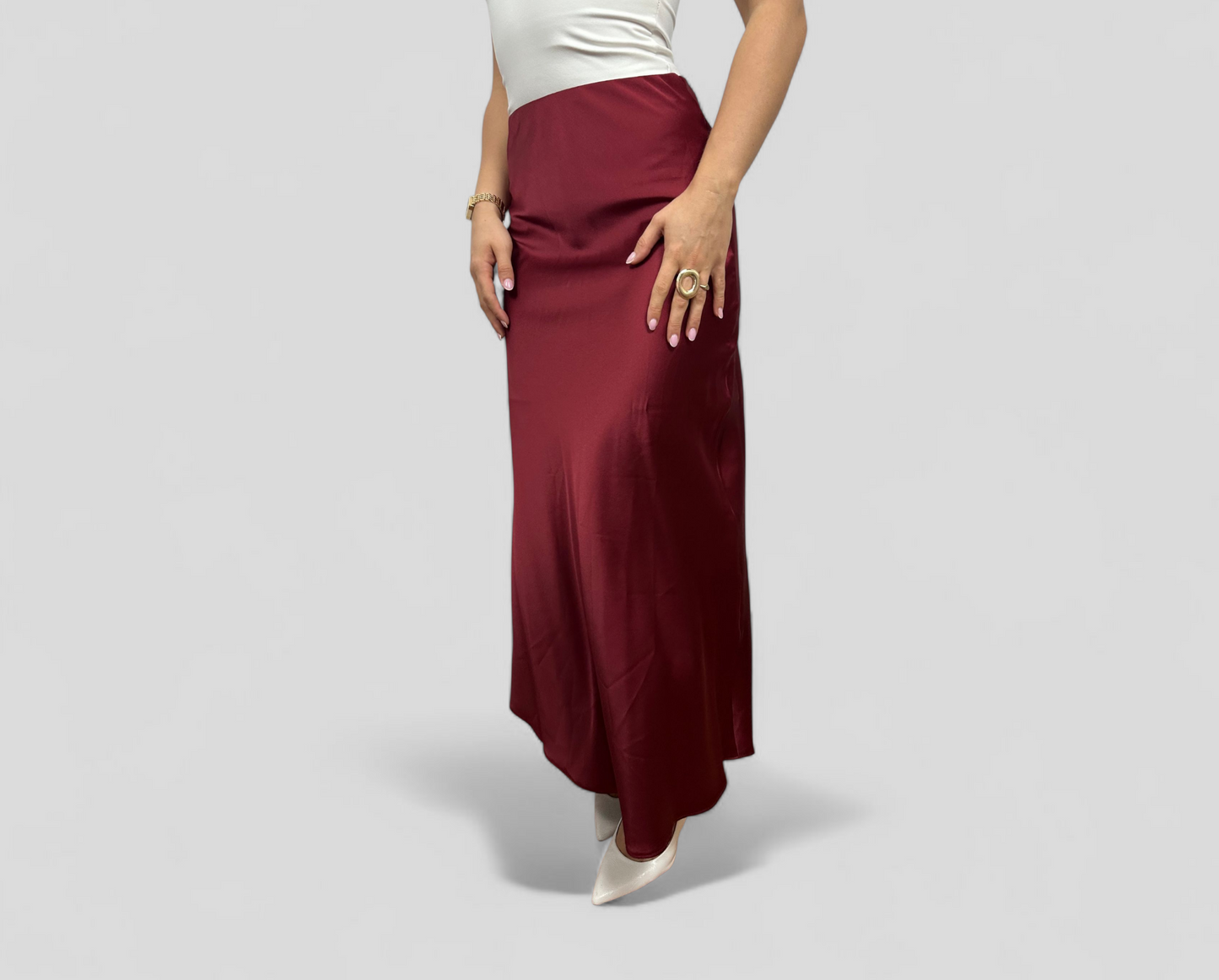 Satin skirt