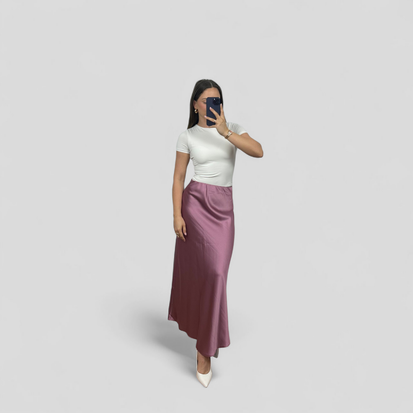 Satin skirt