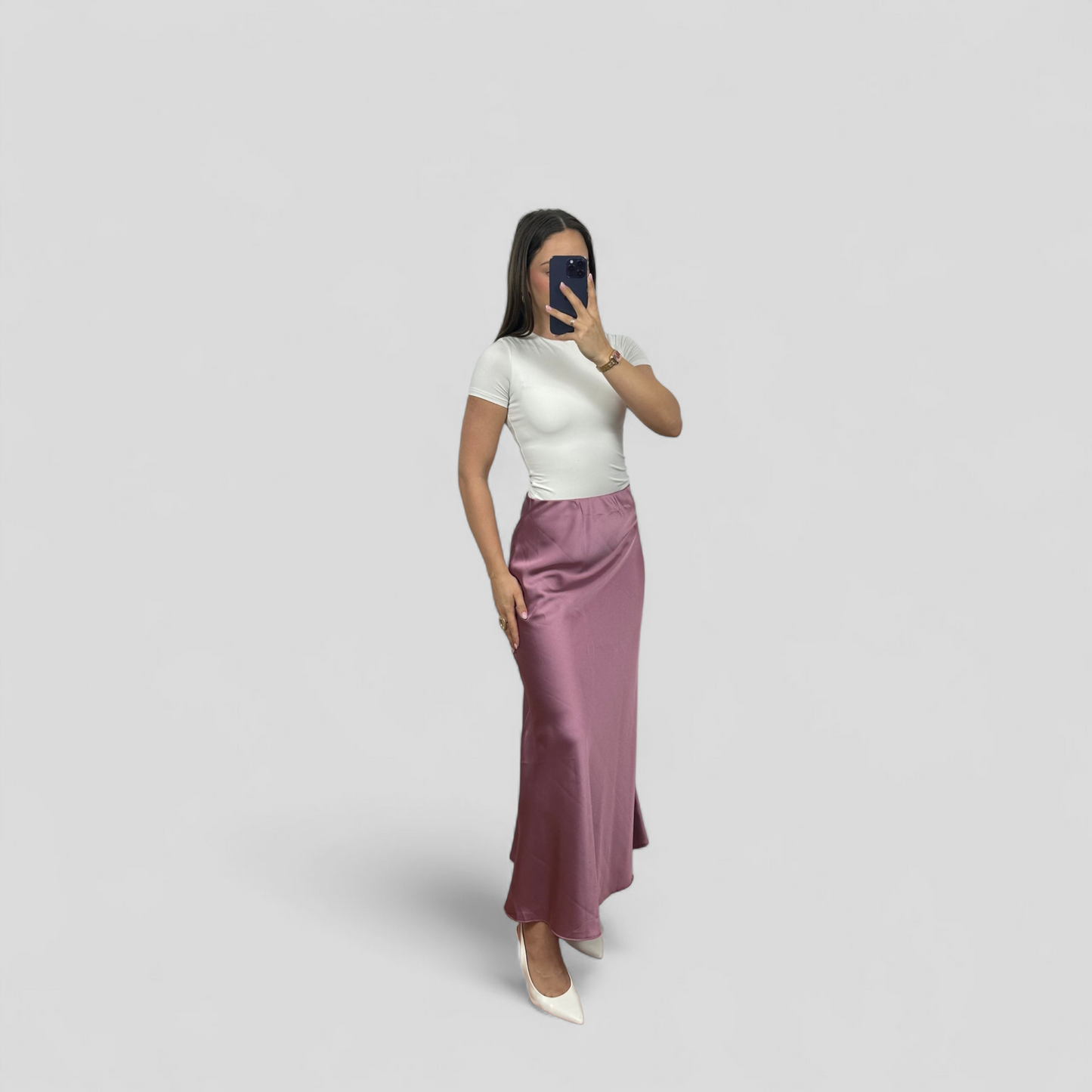 Satin skirt