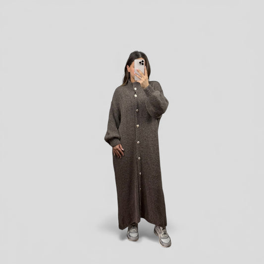 Maxi cardigan dress