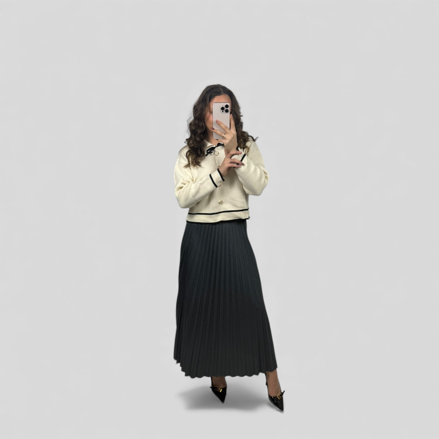 Pleated maxi skirt