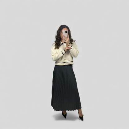 Pleated maxi skirt