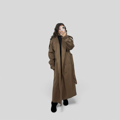 Classic belted trench coat