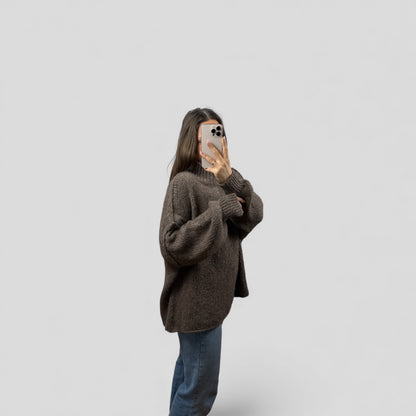 Oversized knit sweater