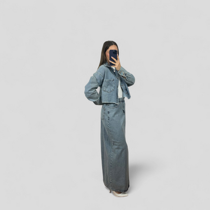 Denim set slit