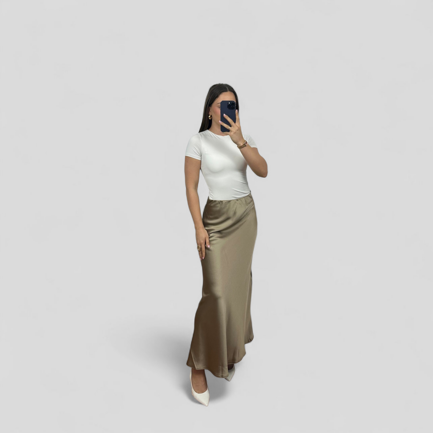 Satin skirt
