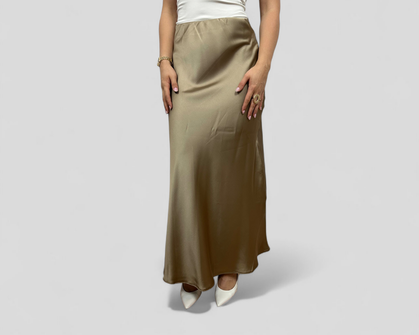 Satin skirt