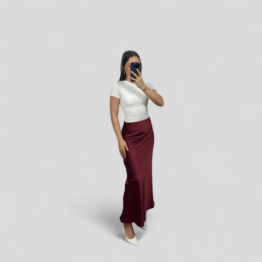 Satin skirt