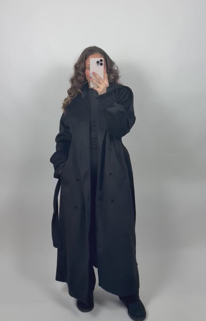 Classic belted trench coat