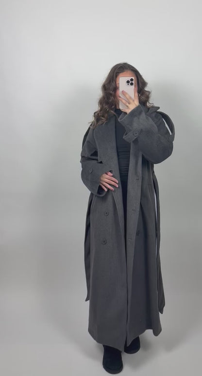 Classic belted trench coat